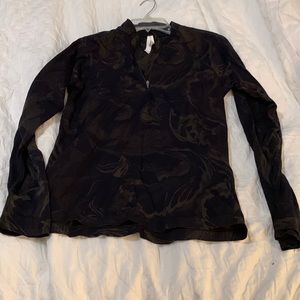 Athleta long-sleeve half zip, large